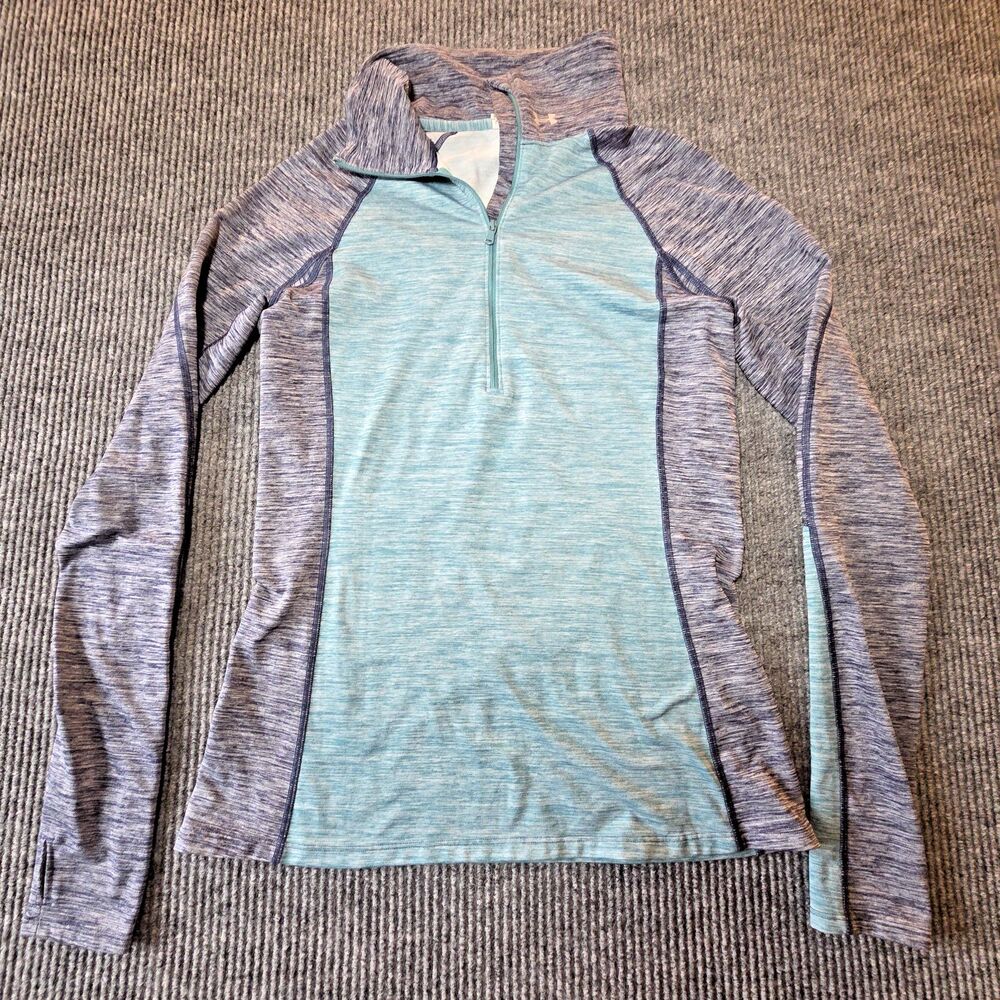 Women’s Under Armour Pullover Size S Fitted 1/2 Zip Thumb Holes